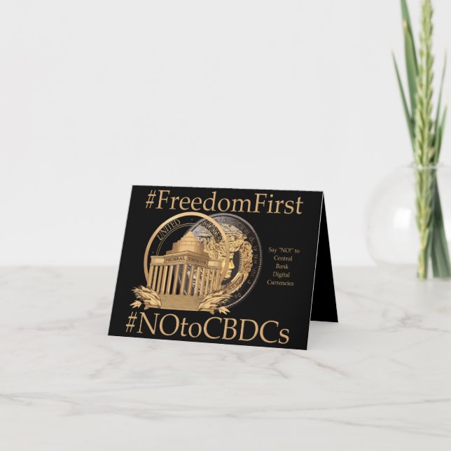 Cartão De Agradecimento #FreedomFirst: Carteira de Liberdade - Abrace a Li (Frente)