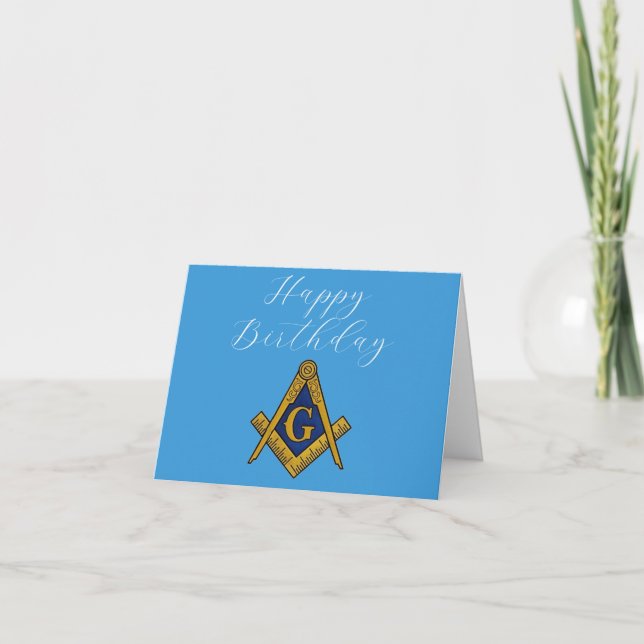 Cartão De Agradecimento Freemason Masonic Mason Freemason Birthday (Frente)