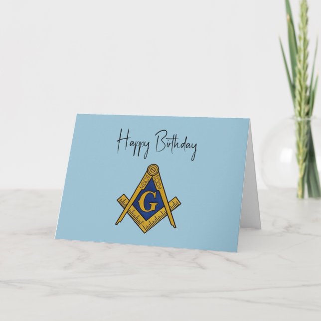 Cartão De Agradecimento Freemason Masonic Mason Freemason Birthday (Frente)