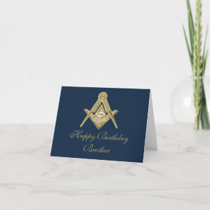 Cartão De Agradecimento Freemason Masonic Mason Freemason Birthday
