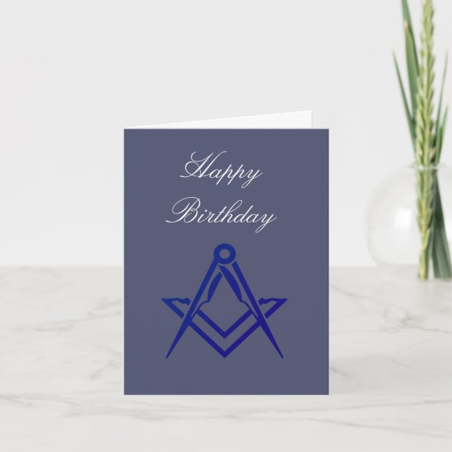 Cartão De Agradecimento Freemason Masonic Mason Freemason Birthday (Frente)