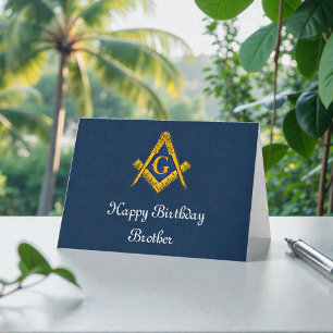 Cartão De Agradecimento Freemason Masonic Mason Freemason Birthday