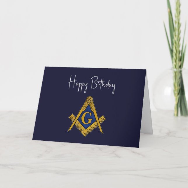 Cartão De Agradecimento Freemason Masonic Mason Freemason Birthday (Frente)