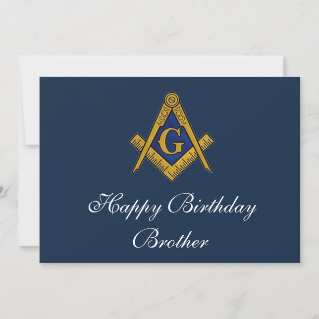 Cartão De Agradecimento Freemason Masonic Mason Freemason Birthday (Frente)