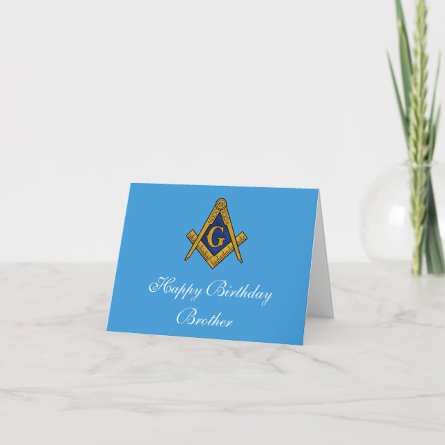 Cartão De Agradecimento Freemason Masonic Mason Freemason Birthday (Frente)