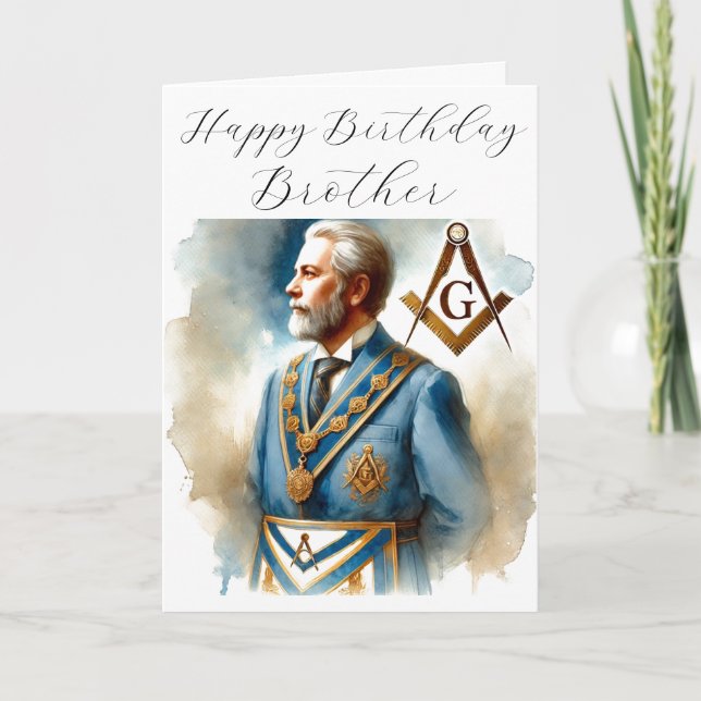 Cartão De Agradecimento Freemason Masonic Mason Freemason Birthday (Frente)