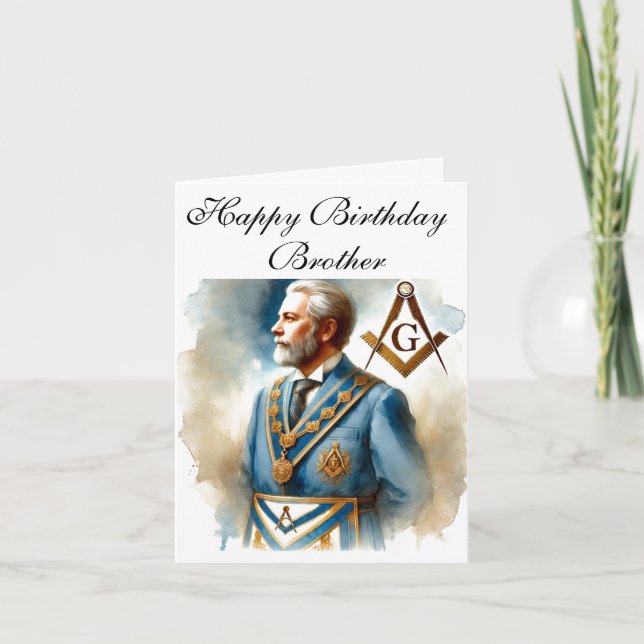 Cartão De Agradecimento Freemason Masonic Mason Freemason Birthday (Frente)