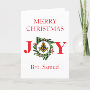 Cartão De Agradecimento Freemason Masonic Mason Freemason Christmas