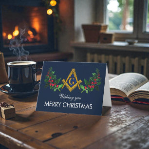 Cartão De Agradecimento Freemason Masonic Mason Freemason Christmas