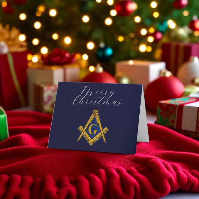Cartão De Agradecimento Freemason Masonic Mason Freemason Christmas (Criador carregado)