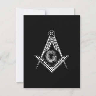 Cartão De Agradecimento Freemason (Preto)