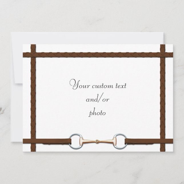 Cartão De Agradecimento Freio & Rédea de Couro Trançado Foto Equestre de C (Frente)