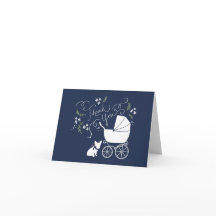 French Bulldog Baby Shower Thank You Cards