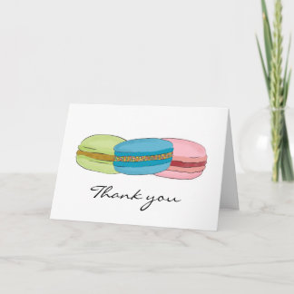 Cartão De Agradecimento French Macarons (Macaroons) Thank You