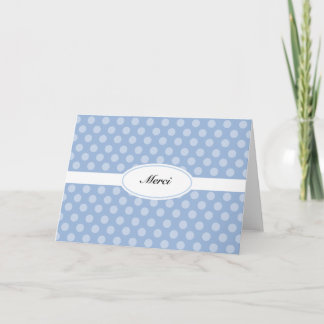 Cartão De Agradecimento French thank you card blue