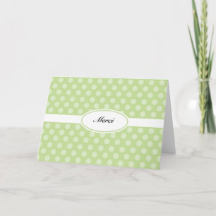 Cartão De Agradecimento French thank you card green