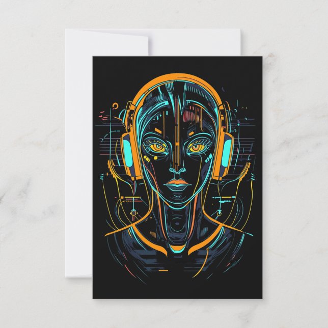 Cartão De Agradecimento Frequência Neural (Frente)
