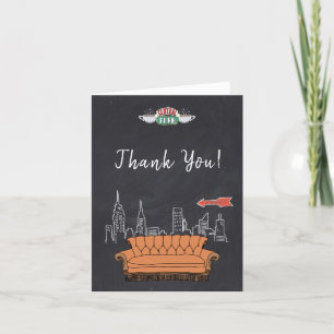 Cartão De Agradecimento FRIENDS™ Quadro Negro do Central Perk