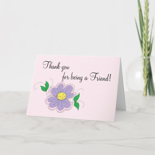 Cartão De Agradecimento Friendship Thank You Card (Frente)