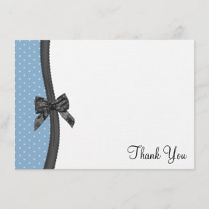 Cartão De Agradecimento Friso e Bolinhas Obrigado Placa Simples