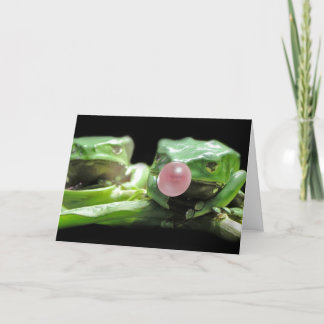 Cartão De Agradecimento Frog Bubble