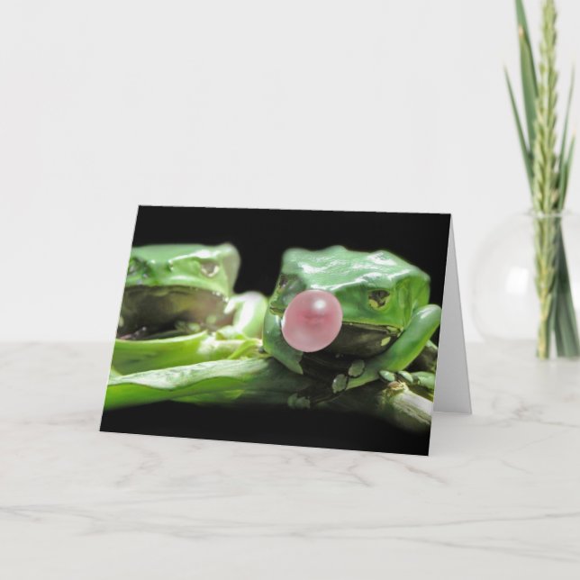 Cartão De Agradecimento Frog Bubble (Frente)