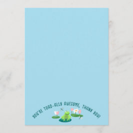 Cartão De Agradecimento Frogs and Lily Pads Cute CUSTOM 