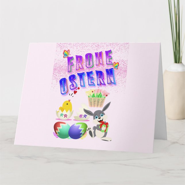 Cartão De Agradecimento Frohe Ostern (Frente)