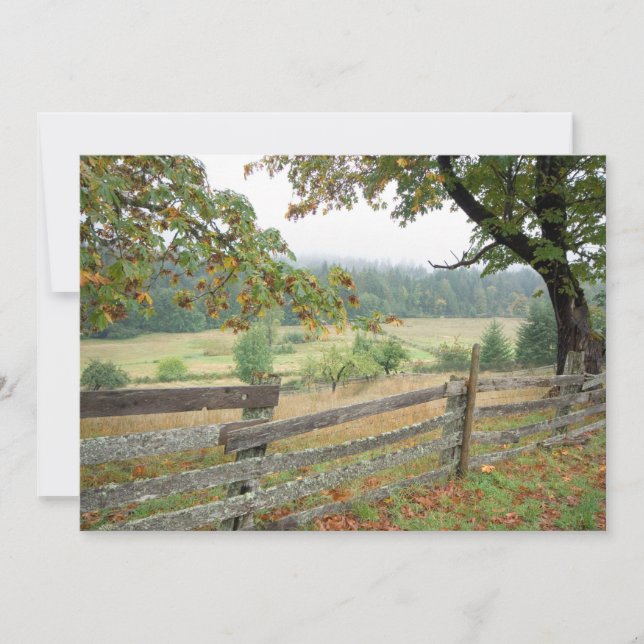 Cartão De Agradecimento Fronteira Antiga Em Uma Fazenda (Frente)