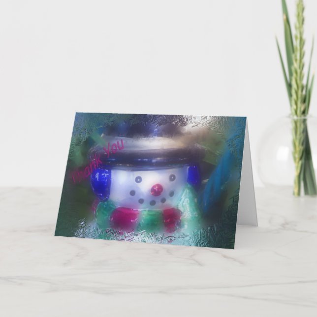 Cartão De Agradecimento Frosty Thank You Card (Frente)