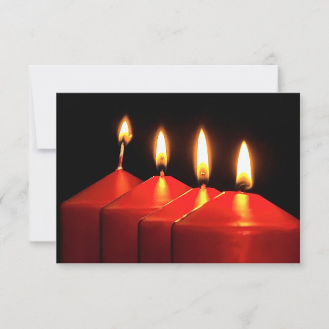 Cartão De Agradecimento Frota de Velas de Natal (Frente)