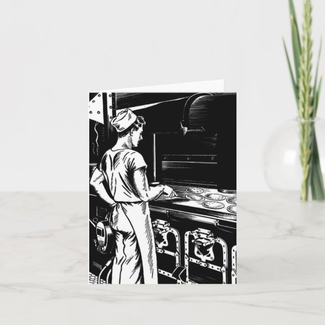 Cartão De Agradecimento Frying Flap Jacks (Frente)