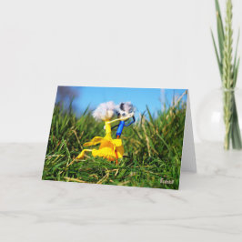 Cartão De Agradecimento Fubby poppetjes die dansen in het gras.