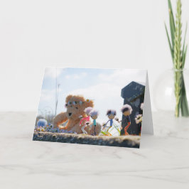 Cartão De Agradecimento Fubby's die madeliefjes naar een Beer brengen.