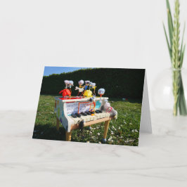 Cartão De Agradecimento Fubby's op piano die muziek maken en dansen.