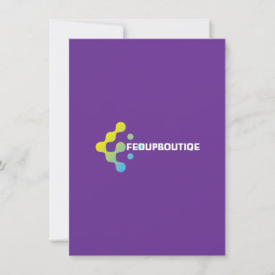 Cartão De Agradecimento Fundo Abstrato Roxo Estética Minimalista