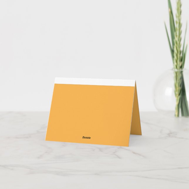 Cartão De Agradecimento fundo amarelo com borda negra (Verso)