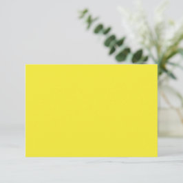 Cartão De Agradecimento Fundo Amarelo Vibrante Sólido