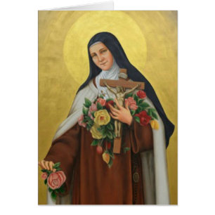 Cartão de agradecimento fúnebre de Santa Teresinha