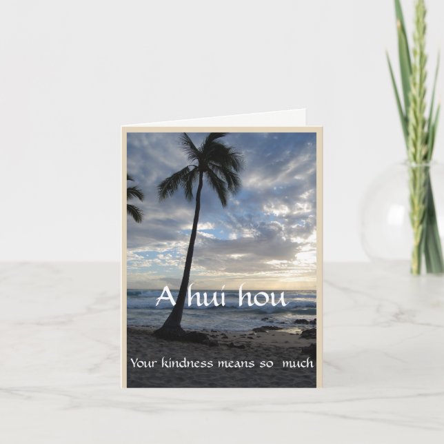 Cartão De Agradecimento Funeral A Hui Hou obrigado você da família (Frente)