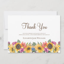 Funeral Bereavement Sunflower Obrigado