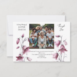 Cartão De Agradecimento funeral botânico moderno