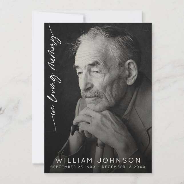 Cartão De Agradecimento Funeral de Foto de Memória de Amor (Frente)