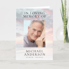 Cartão De Agradecimento Funeral de Simpatia Fotográfica Sunset