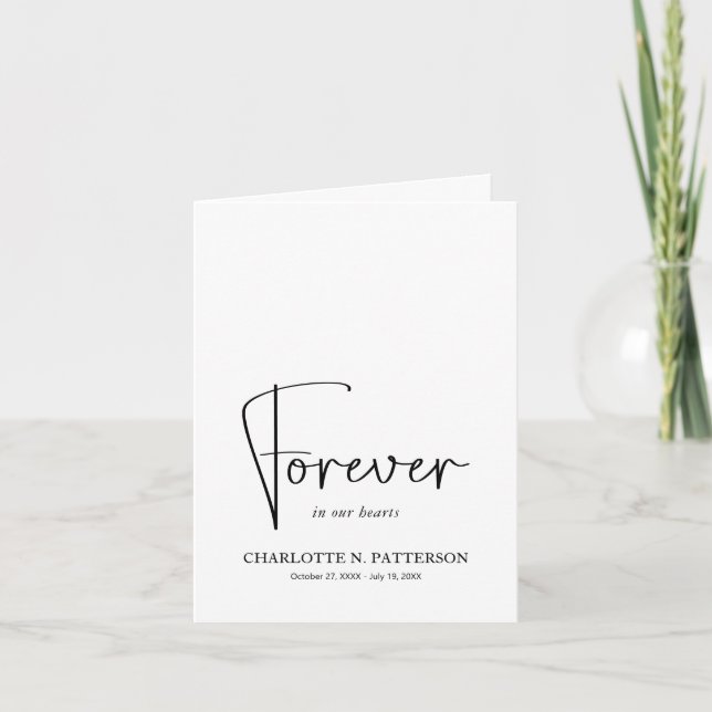 Cartão De Agradecimento Funeral Memorial Photo Folded (Frente)