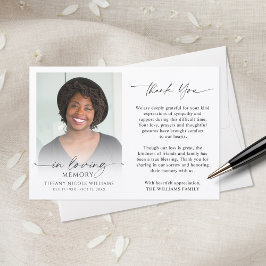 Cartão De Agradecimento Funeral Memorial Thank You In Loving Memory Photo