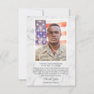 Cartão De Agradecimento Funeral Obrigado Fotógrafo