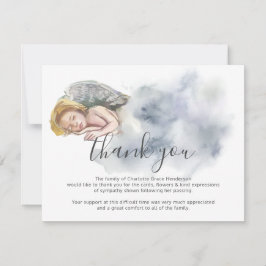 Cartão De Agradecimento Funeral Obrigado Nota | Anjo da Garota Dormindo