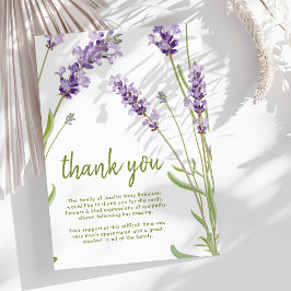 Cartão De Agradecimento Funeral Obrigado Nota | Lavanda de pavimento