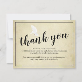 Cartão De Agradecimento Funeral Obrigado Nota | Vintage Bereavement